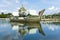 Royal barge at Masjid Sultan Omar Ali Saifuddin Mosque in Bandar Seri Begawan, Brunei Darussalam.