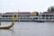 Royal Barge Suphannahong wooden boat floating on pier in coronation of king Rama 10 at Sanam Luang