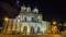 Royal Basilica San Francisco el Grande night timelapse hyperlapse in Madrid, Spain.