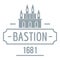 Royal bastion logo, simple gray style