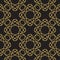 Royal Black and Gold Flourish Seamless Pattern