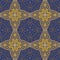 Royal blue and golden vintage ornamented ceramic tiles wall decoration in blue