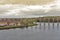 Royal Border Bridge, the railway viaduct across the River Tweed between Berwick-upon-Tweed and Tweedmouth in England, UK