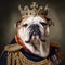 Royal British Bulldog wearing a Crown
