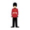 Royal british guardsman. Soldier of the royal guard. Grenadier