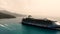 Royal Carribean cruise ship harmony of the seas docked outside private island resort in Labadee Haiti