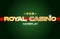 royal casino word text logo banner postcard design typography