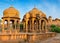 The royal cenotaphs at Bada Bagh in Jaisalmer, Rajasthan, India.