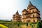 The Royal Cenotaphs Chhatris, ruins in Orchha, India