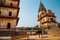 The Royal Cenotaphs Chhatris, ruins in Orchha, India