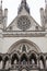 Royal Courts of Justice, gothic style building, facade, London, United Kingdom