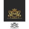 Royal Crest Logo Letter M Crown emblem symbol