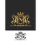 Royal Crest Logo Letter N Crown emblem symbol