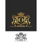 Royal Crest Logo Letter O Crown emblem symbol
