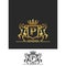 Royal Crest Logo Letter P Crown emblem symbol