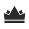 Royal crown black icon, emperor and monarch symbol