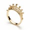 Royal Crown Gold Ring With Diamond Accents