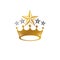 Royal Crown illustration. Heraldic decorative logo. Retro