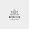 royal crown internet logo design luxury technology icon symbol sign