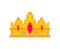 Royal crown Pixel art. 8 bit King`s diadem. pixelated Vector illustration