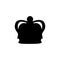 Royal crown silhouette. Antique crown. King, Queen symbols. Vector illustration.