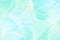 Royal cyan mint liquid marble watercolor background with white lines and brush stains. Teal turquoise marbled alcohol