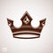 Royal design element, regal icon. Vector majestic crown, luxury stylized coronet illustration.