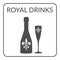 Royal Drinks sign Wine menu design