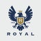 Royal eagle crest logo