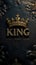 Royal elegance: captivating logo text king design, symbolizing majesty, authority, and regal sophistication, perfect for