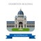 Royal Exhibition building Melbourne Australia vector flat