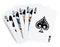 Royal flush playing cards