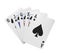 Royal Flush Playing Cards Isolated