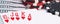 Royal flush and poker chips are on the background of one hundred dollar bills, long photo