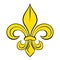 Royal french lily icon cartoon