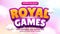 royal games editable text effect cartoon comic game title template style