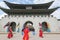 Royal Guards performance at Gwanghwamun Gate, Seoul, Korea.