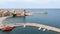 Royal harbour port in Collioure city in France