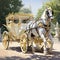 Royal Horse-Drawn Carriage in a Nostalgic Setting