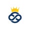 Royal Infinity Head Logo Icon Design