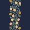 Royal intarsia style floral border.