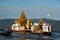 Royal Karaweik Barge in Phaung Daw Oo Pagoda festival,Myanmar.