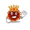 The Royal King of delta coronavirus cartoon character design with crown