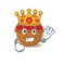 The Royal King of tomato basket cartoon character design with crown