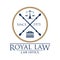 royal law logo element. Vector illustration decorative design