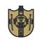 Royal Lions shield design, abstract
