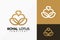 Royal Lotus Jewellery Logo Design  Brand Identity Logos Designs Vector Illustration Template