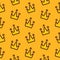 royal luxury yellow gold crown repeat seamless pattern doodle cartoon style wallpaper