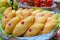 Royal mango fruits in the grocery store`s vegetable section