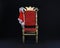 royal mantle on throne